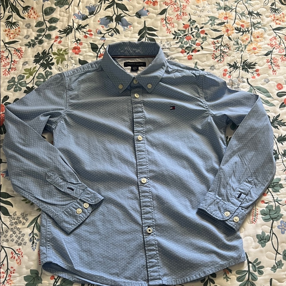 Tommy Hilfiger Kids Light Blue Long Sleeve Shirt